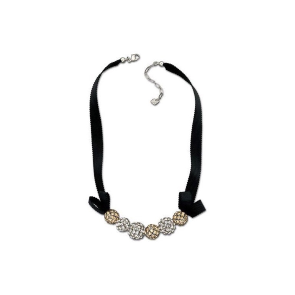 Swarovski Silver and Gold Pin Up Necklace